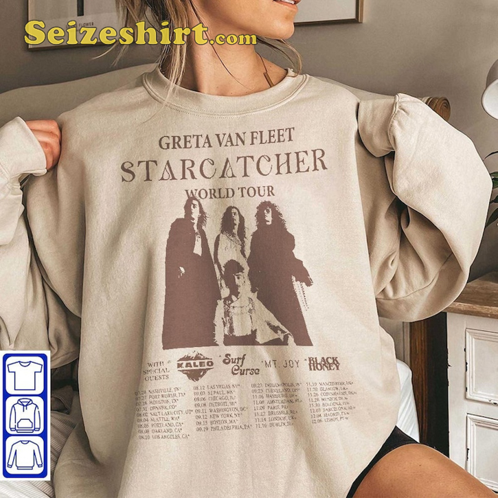 Greta Van Fleet Live World Tour 2023 Starcatcher Concert T-shirt