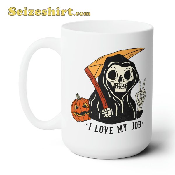 Grim Reaper Halloween Coffee Funny Mug