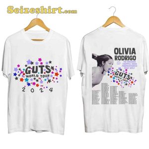 Guts Olivia Rodrigo Setlist Tour 2024 T-shirt