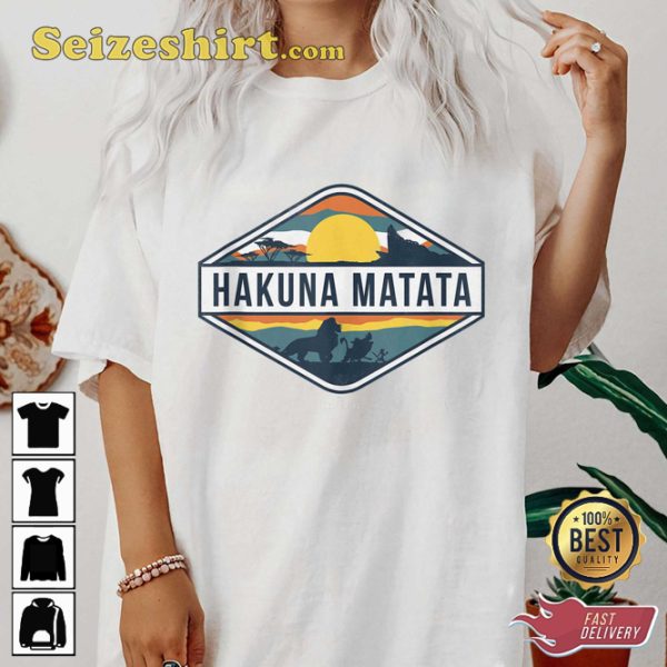 Hakuna Matata Diamond Logo Animal Disney The Lion King T-Shirt