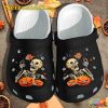 Halloween Pumpkin Skull Weed Spooky Vibes Comfort Crocs Shoes