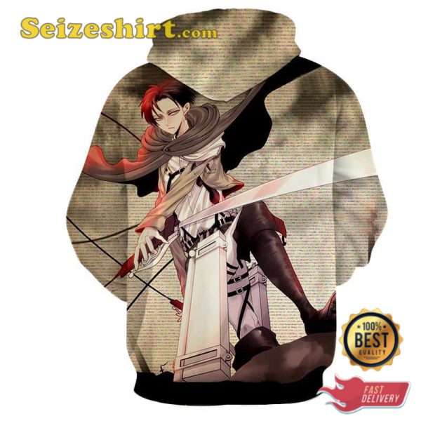 Handsome Levi Cool Fan Art 3d Print Hoodie, Sweatshirt