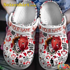 IT Movie Flat Down Here Halloween Vibes Comfort Crocs Shoes