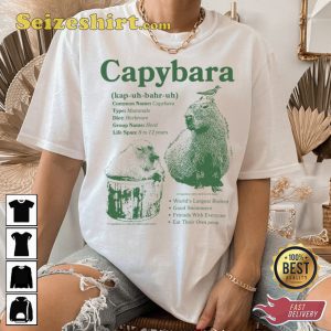 Kap uh bahr uh Vintage Inspired Capybara T-Shirt