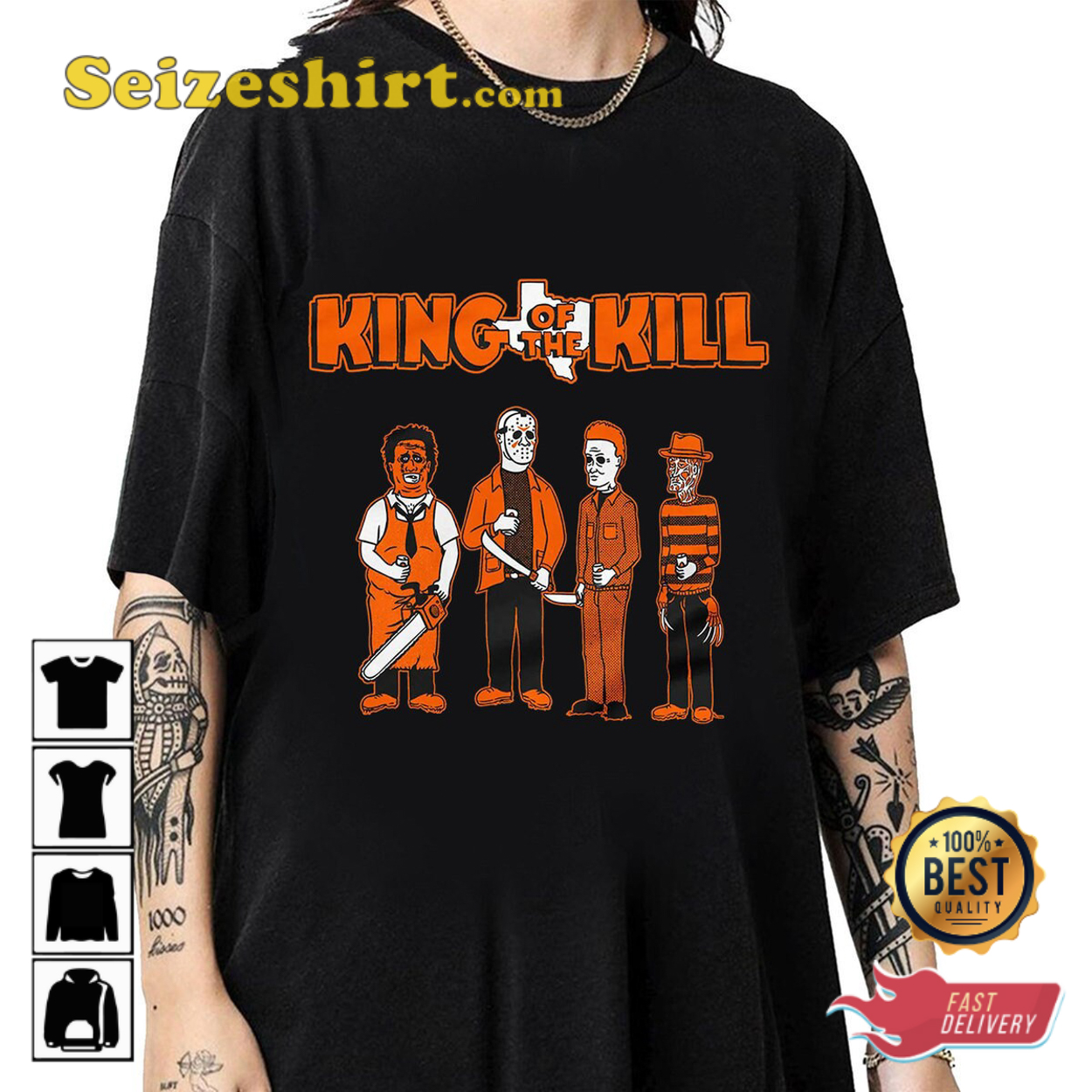 King Of The Kill Halloween Movies Black Shirt