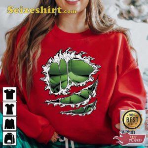 Marvel Avengers Hulk Ripped Costume MCU Fan Sweatshirt