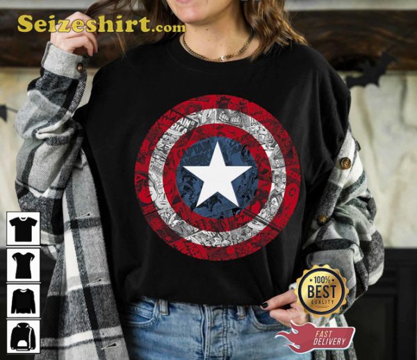 Marvel Captain America Avengers Shield Comic MCU Fan Sweatshirt