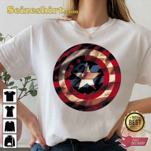 Marvel Captain America Avengers Shield Flag MCU Fan Sweatshirt