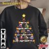 Marvel Characters Chibi Christmas Tree Captain America MCU Fan Sweatshirt
