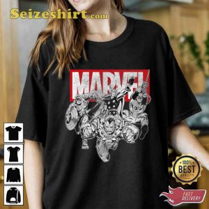 Marvel Iron Man Vintage Comic Graphic MCU Fan Gift T-shirt
