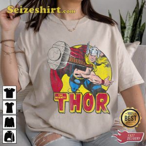 Marvel Mighty Thor Hammer Throw Superhero MCU Fan Gift T-shirt