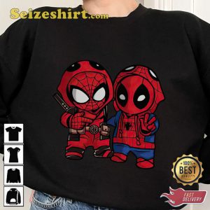 Marvel Spider-man And Deadpool Cosplay Cute Friends MCU Fan Gift Sweatshirt