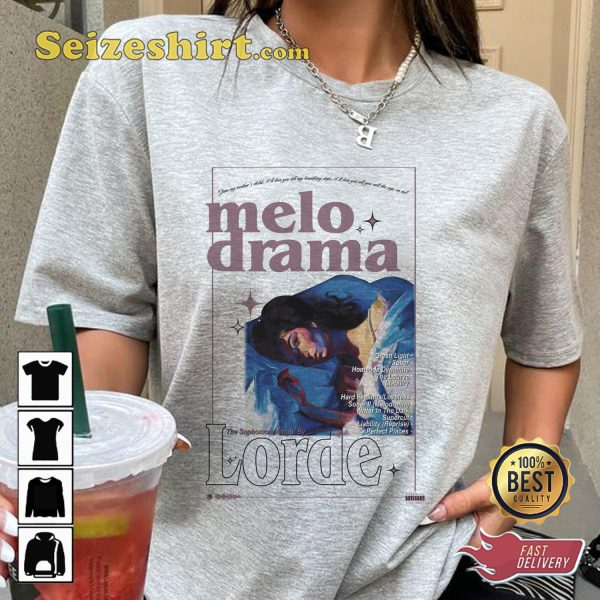 Melodrama Lorde Album Cover Tracklist T-shirt
