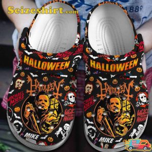 Michael Halloween Myers Pumpkin Horror Vibes Comfort Crocs Shoes