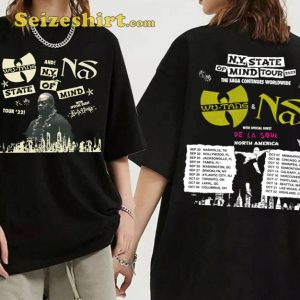 NY State Of Mind Tour 2023 Merch Wu-Tang Clan And Nas T-shirt