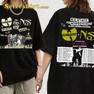 NY State Of Mind Tour Merch 2023 Wu-Tang Clan And Nas T-shirt