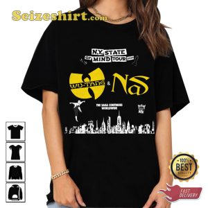 NY State Of Mind Tour Merch Wu-Tang Clan Concert 2023 T-shirt