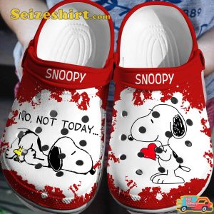 No Not Today Snoopy Clog Shoes