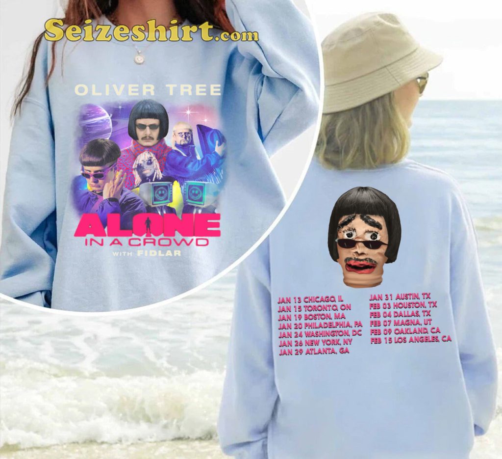 Oliver Tree 2024 Merch Alone In a Crowd Tour T-shirt