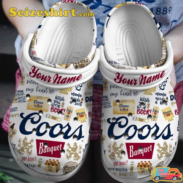 Personalized Coors I Wish You Were Beer Clogs Shoes