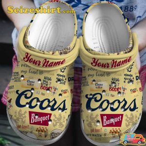 Personalized Coors I Wish You Were Beer Clogs Shoes