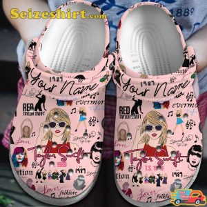 Personalized Footwearmerch Red Taylor Swift Music Crocs Crocband Clogs Shoes