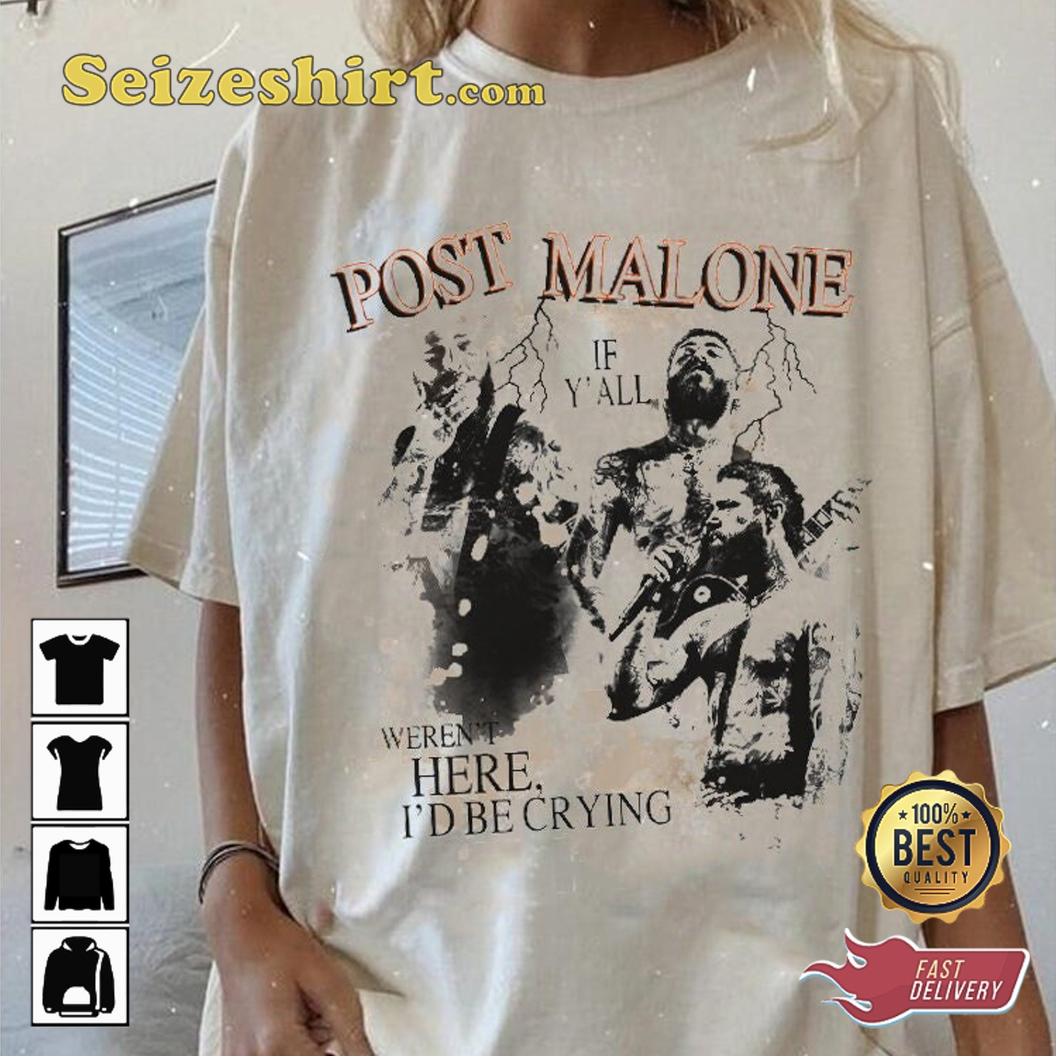 Post Malone Tour If Yall Werent Here Id Be Crying 2023 T-shirt