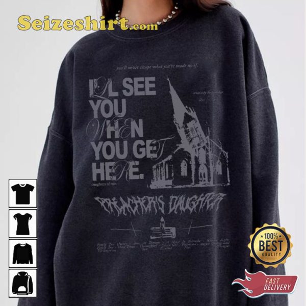 Preacher Daughter Album Merch Ethel Cain Music Sweatshirt