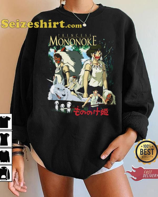Princess Mononoke Forest Spirit Anime T-shirt