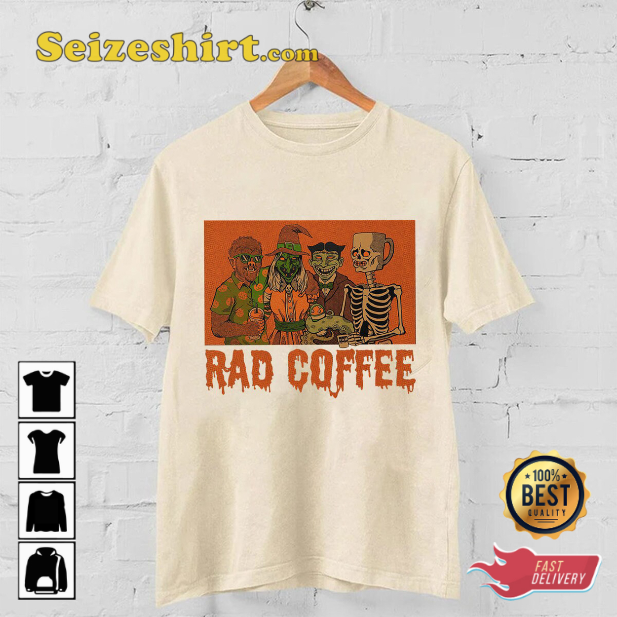 Rad Coffee Halloween Day Of The Dead White Shirt