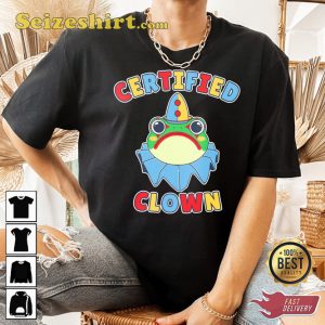 Rainbow Certified Frog Clown Funny Meme T-Shirt