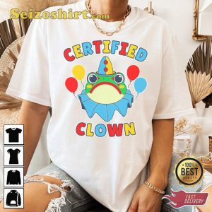 Rainbow Certified Frog Clown Funny Meme T-Shirt