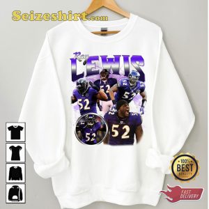 Ray Lewis Defensive Legend Baltimore Ravens NFL Fanwear T-Shirt