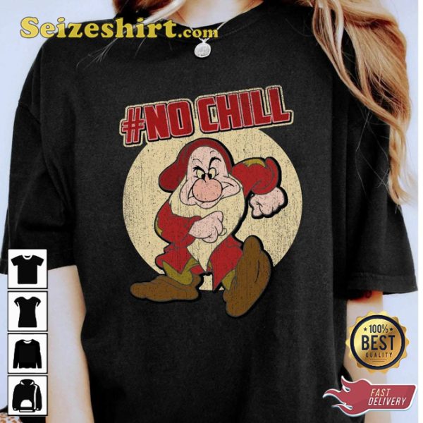 Retro Snow White Grumpy No Chill Disney Cartoon T-Shirt