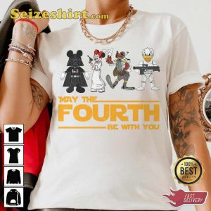 Retro Star War Mickey And Friends Cosplay Disney Cartoon T-Shirt