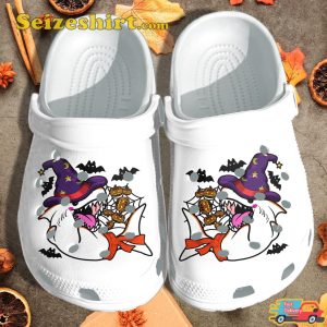 Shark Witch Shoes Happy Halloween Birthday Gift For Men Women Clogs Shoes