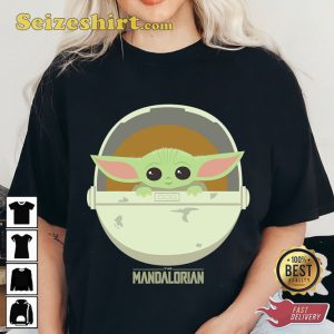 Star Wars Baby Yoda The Child Bassinet Portrait Fan Gift T-Shirt