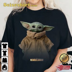 Star Wars Baby Yoda The Child Portrait Fan Gift T-Shirt