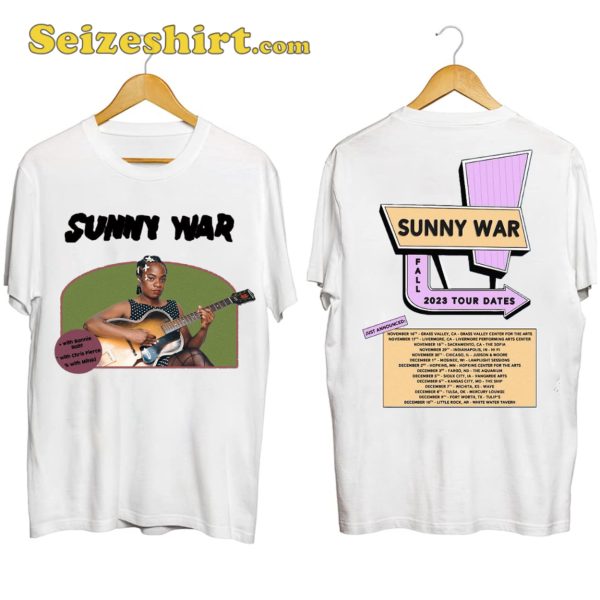 Sunny War Fall Tour 2023 Music Concert T-shirt