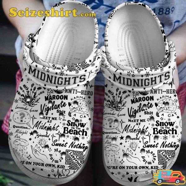 Taylor Swift Music Midnight Crocband Clogs Shoes