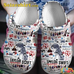 Taylor Swift Music Midnights Folklore Swiftie Crocs Crocband Clogs Shoes