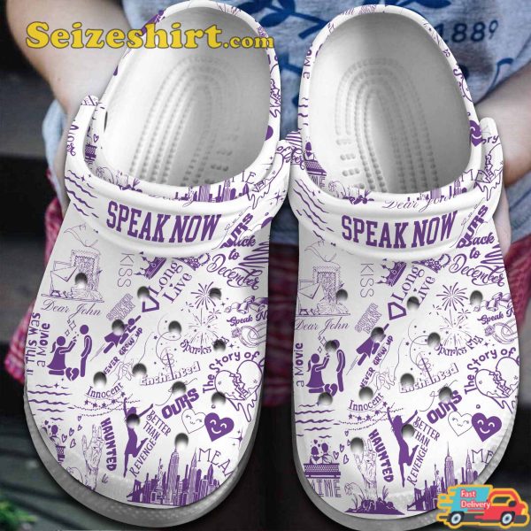 Taylor Swift Music Speak Now Crocs Swiftie Crocband Clogs