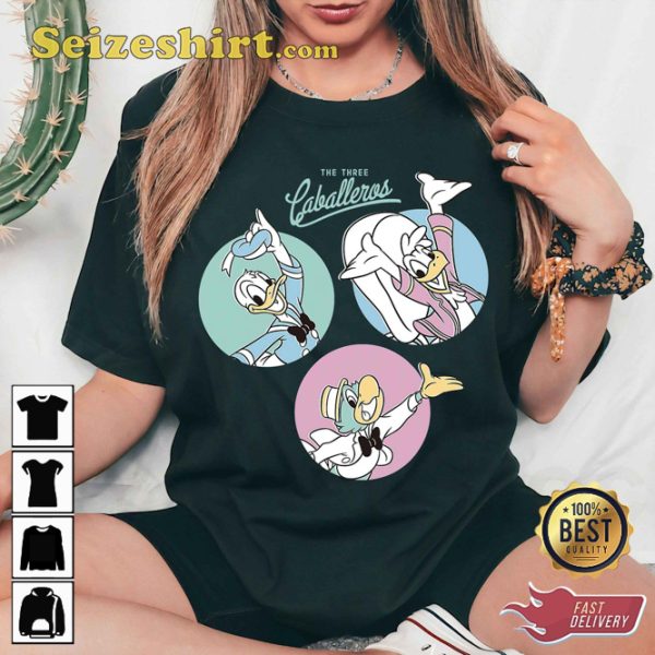 The Three Caballeros 1944 Donald Duck Jose Disney Cartoon T-shirt