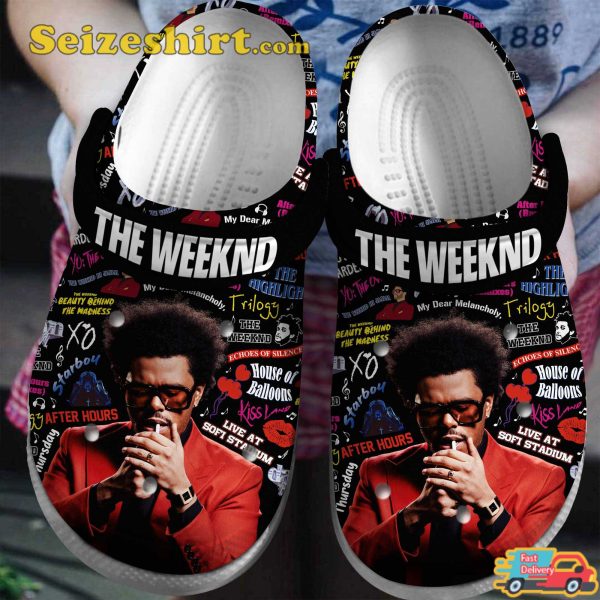 The Weeknd Music RnB Vibes Blinding Lights Melodies Comfort Crocs Clog Shoes