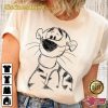 Tigger Sketch Portrait Cute Winnie The Pooh Disney Cartoon T-shirt