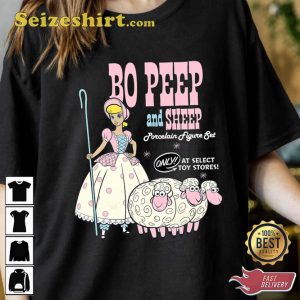 Toy Story 4 Bo Peep And Sheep Advertisement Disney Cartoon T-shirt