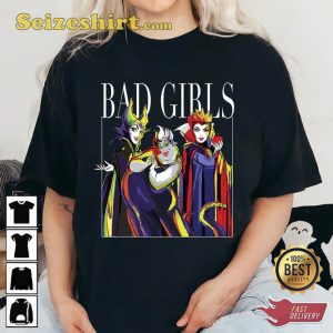 Villains Bad Girls Bad Guys Group Disney Cartoon T-shirt