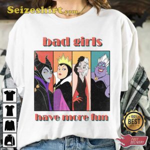 Villains Bad Girls Have More Fun Ursula Evil Queen Disney Cartoon T-shirt