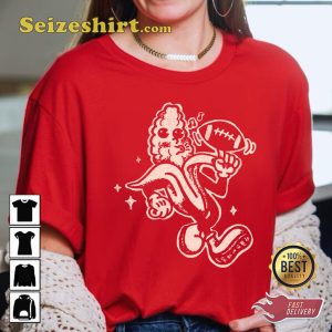 Vintage Corn With Football Inspired Sportwear T-Shirt