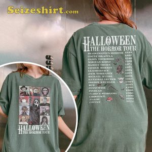 Vintage Halloween Characters The Horror Tour 2 Sides T-Shirt